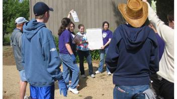 Before a garden lesson, participants reviewed the different plant parts