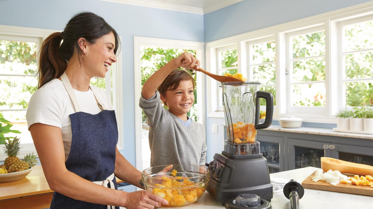 family cooking together