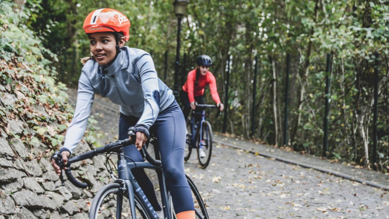 women riding bikes