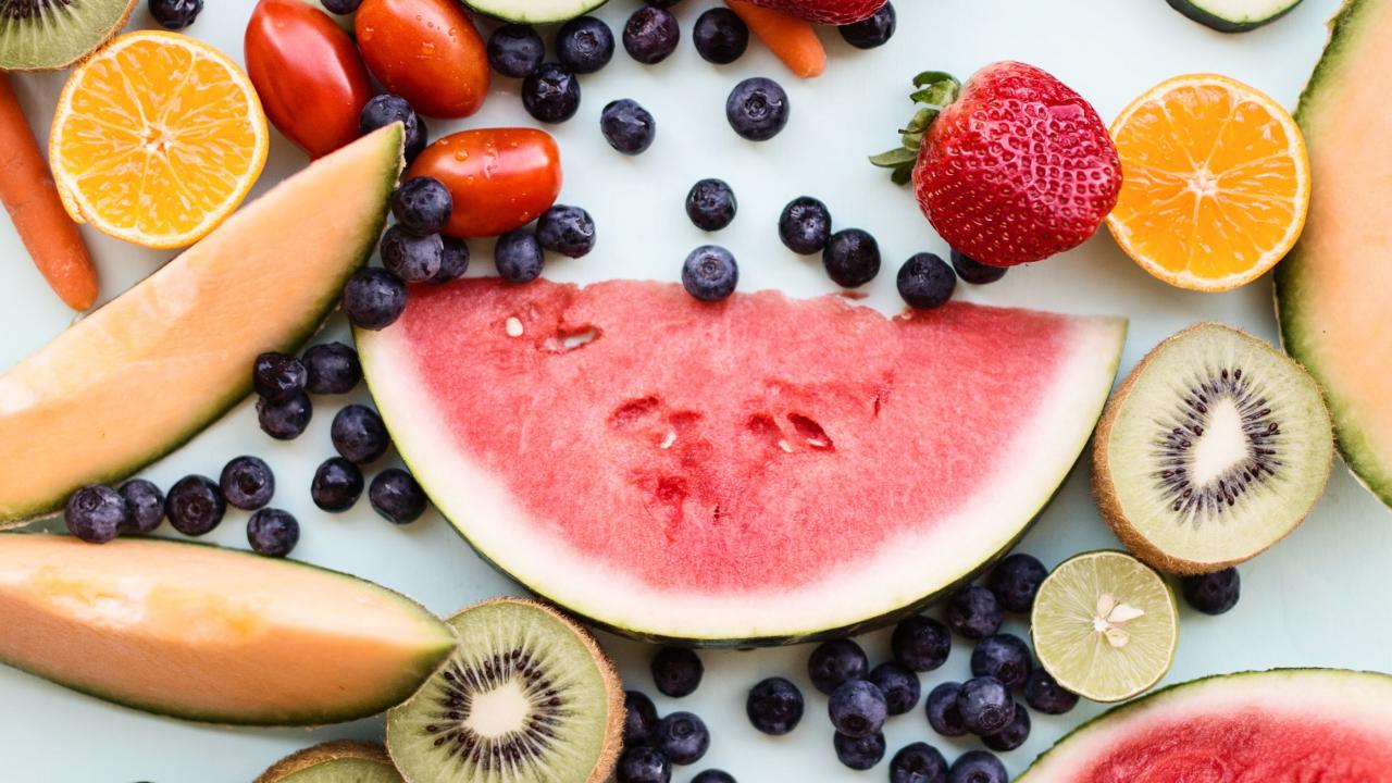 various fruits