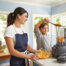 family cooking together